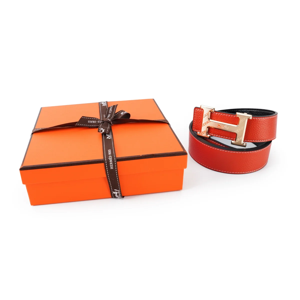 Luxury Designer Reversible Leather Belt - Image 3